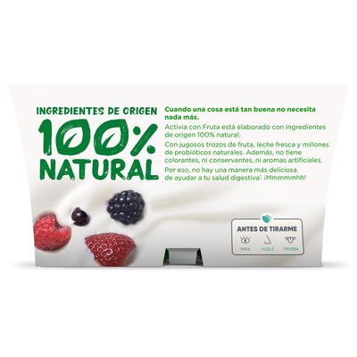 Bfidus Activia pack 4 frutas del bosque