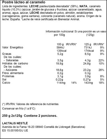 Postre La Lechera pack 2 unidades delicias de toffe