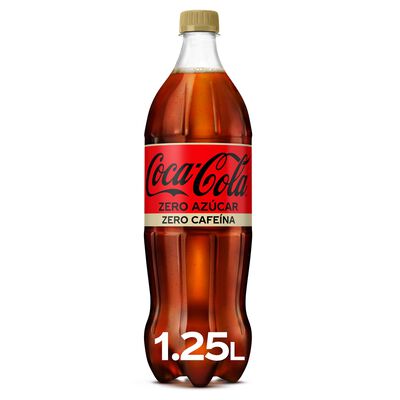Refresco cola Coca-Cola botella 1,25l zero zero sin cafeína