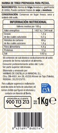 Harina especial pizza Alipende 1kg