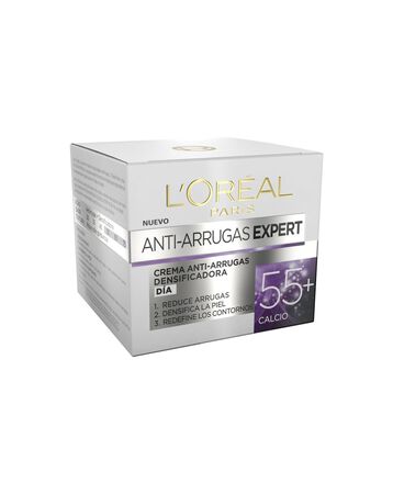 Crema facial de día L'Oréal 50ml expert 55 + calcio antiarrugas densificadora