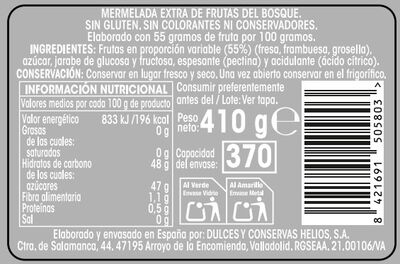 Mermelada extra Alipende 410g frutas bosque