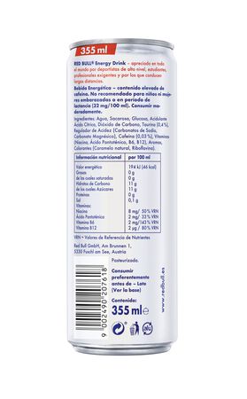 Bebida energética Red Bull 35,5cl