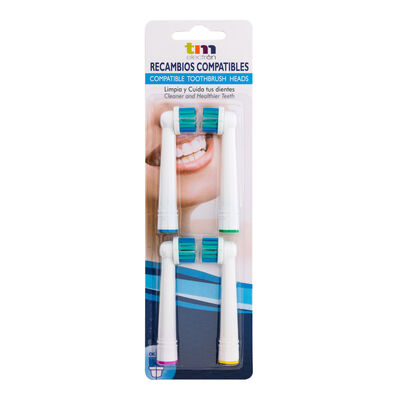 Recambio cepillo el&eacute;ctrico tm electron 4 uds