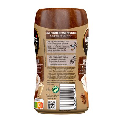 Caf&eacute; soluble Nescaf&eacute; Gold Cappuccino natural bote 250g