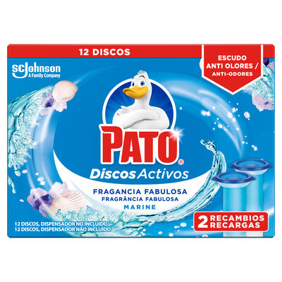 Desinfectante discos activos Pato recambio 2 unidades Marine