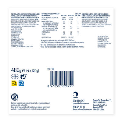 Natillas proteinas Danone Pack 4 Vainilla