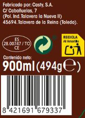 Helado en tarrina Alipende 900ml chocolate con trozos