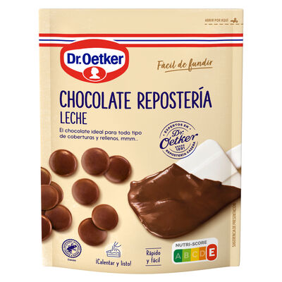 Chocolate con leche para repostería Dr Oetker 150g