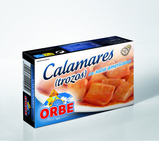 Calamares en trozos con salsa americana Orbe 72g