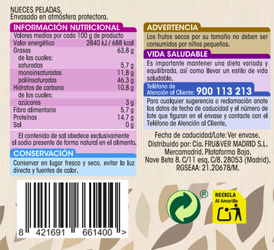 Nueces peladas Alipende 185g