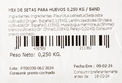 Mix de setas especial para huevos 250g