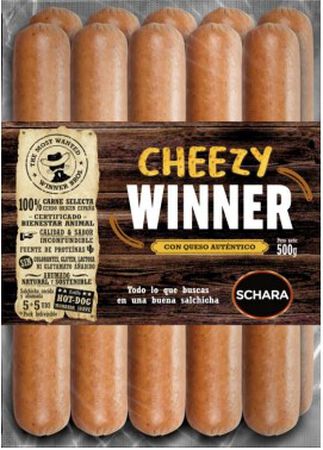 Salchicha Schara 500G Cheezy Winner
