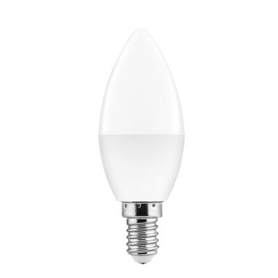 Bombilla Led vela e14 pl&aacute;stico TM c37 6W c&aacute;lida