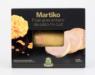 Foie gras de pato mi cuit entero Martiko 125 g