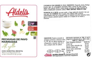 Pechuga de pavo al ajillo 450g aproximadamente