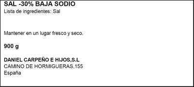 Sal con 30% menos de sodio Roca 900g