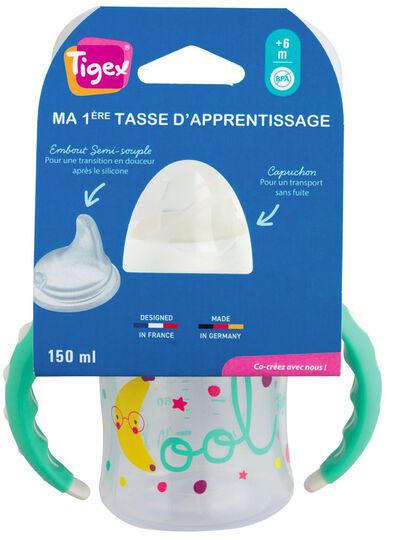 Biber&oacute;n taza de 150ml para mayores de 6 meses Tigex