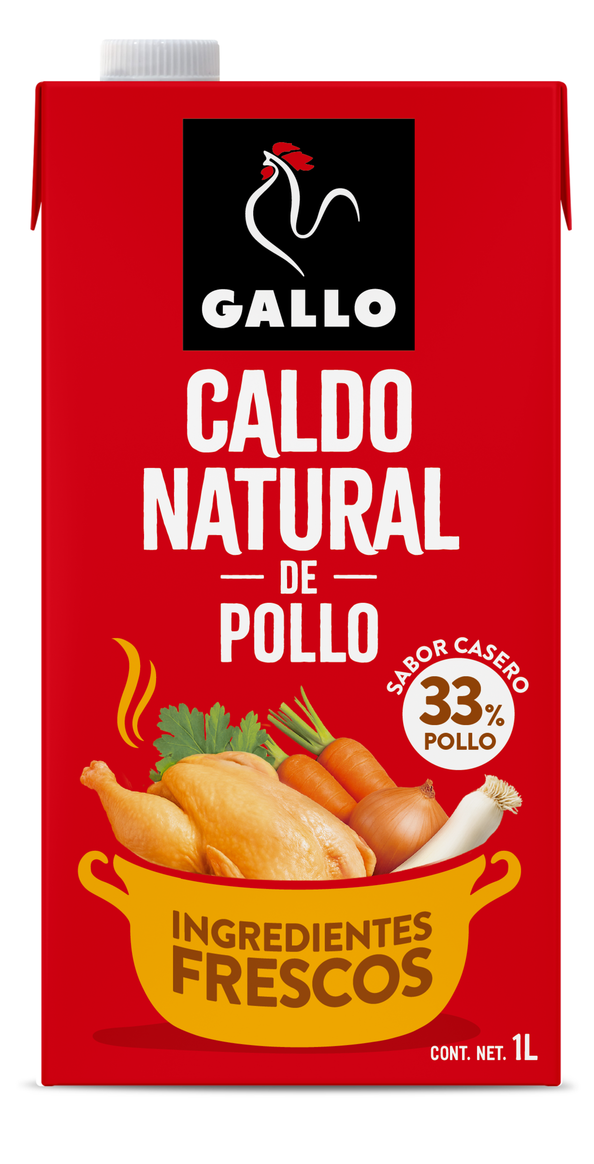 Caldo natural de pollo Gallo 1l
