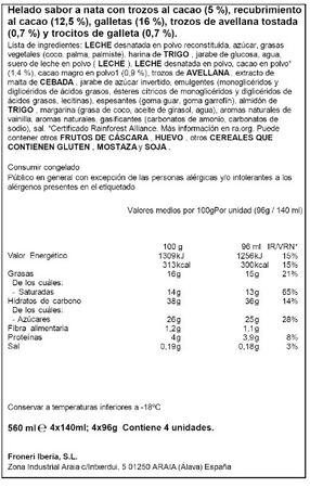 Helado maxibon Nestle pack de cuatro unidades classic