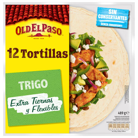 Tortilla de trigo extra tiernas Old el Paso 12 unidades