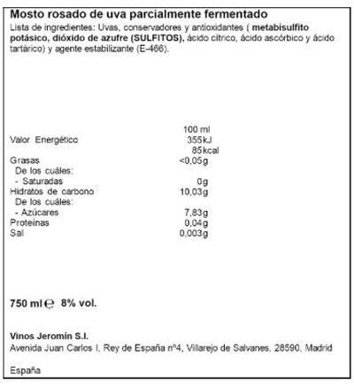 Vino rosado DO Madrid Dulce Maria 75cl