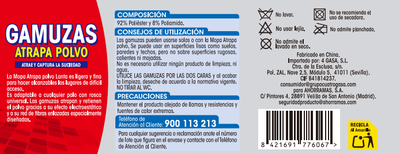 Gamuza para mopa atrapapolvo Lanta 20 unidades