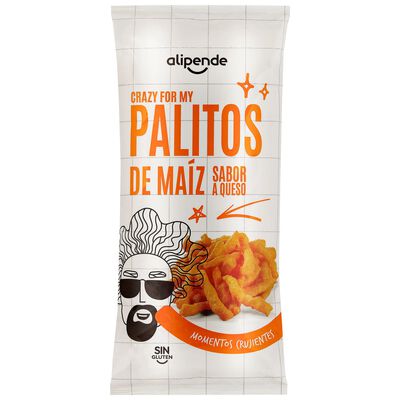 Palitos de ma&iacute;z sin gluten Alipende 105g sabor queso