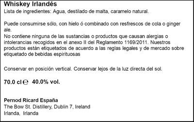 Whisky Jameson 70cl Irlanda