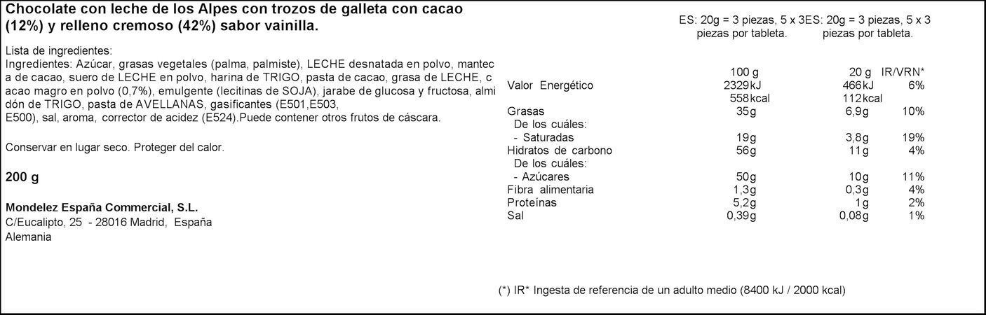 Chocolate con leche Milka 100g pack-2 con galleta oreo