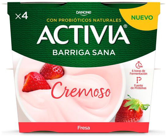Bífidus Activia cremoso pack 4 fresa