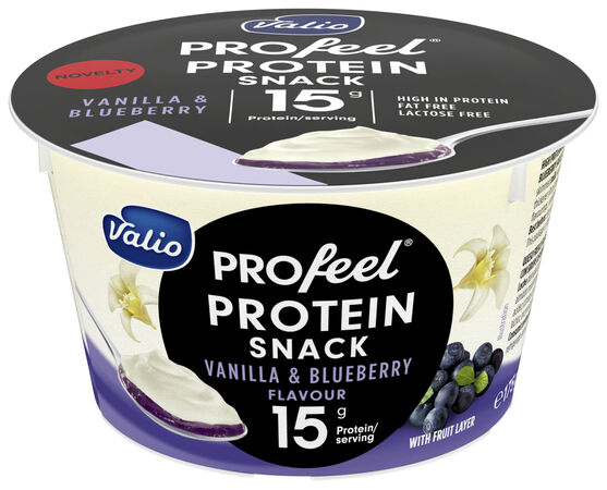 Queso Quark protein Profeel Valio 175 gr vainilla y arandanos