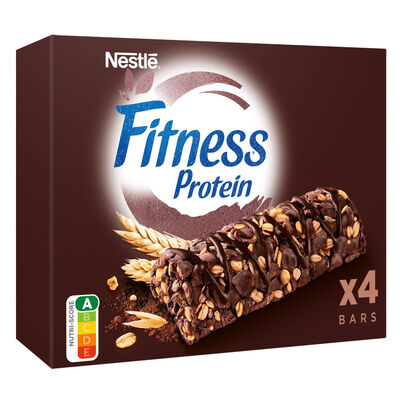 Barrita cereal sabor cacao 0% azúcar añadido Fitness Protein 4 uds