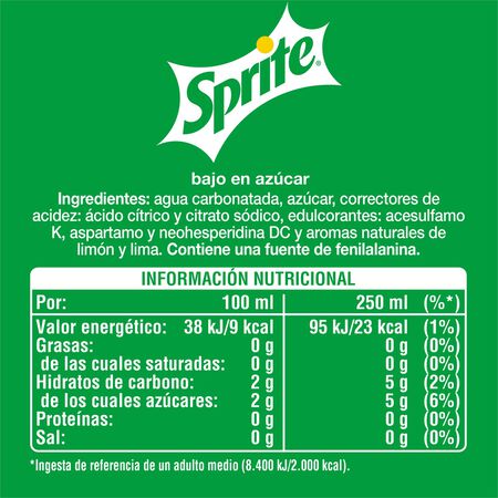 Refresco de lima-limón Sprite botella 2l