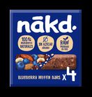 Barritas sin azúcar añadido Nakd 4u blueberry muffin