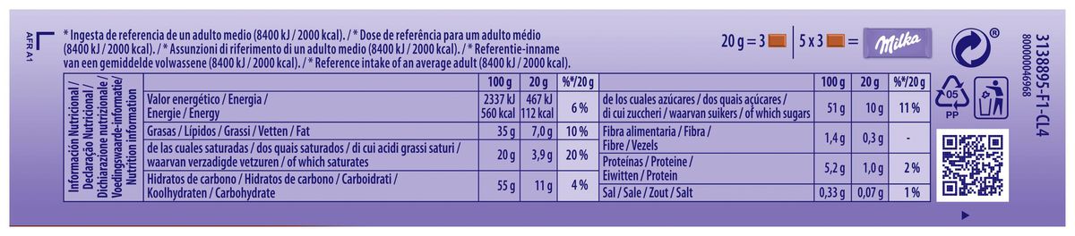 Chocolate con leche Milka 100g relleno de chips ahoy