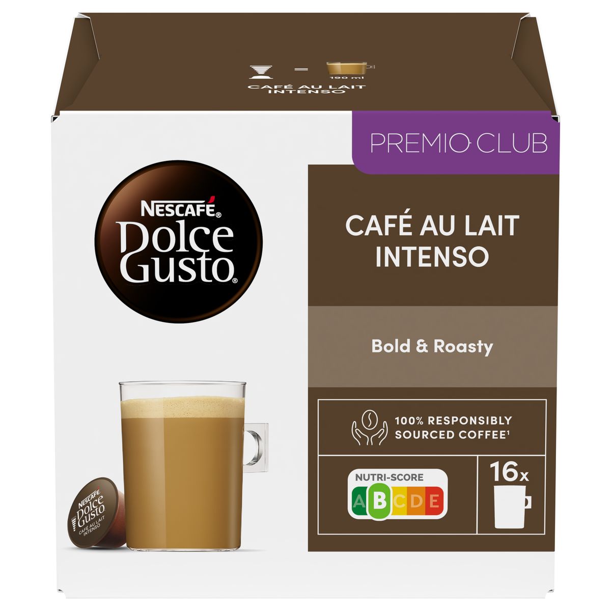 Café con leche intenso Nescafé Dolce Gusto 16 cápsulas