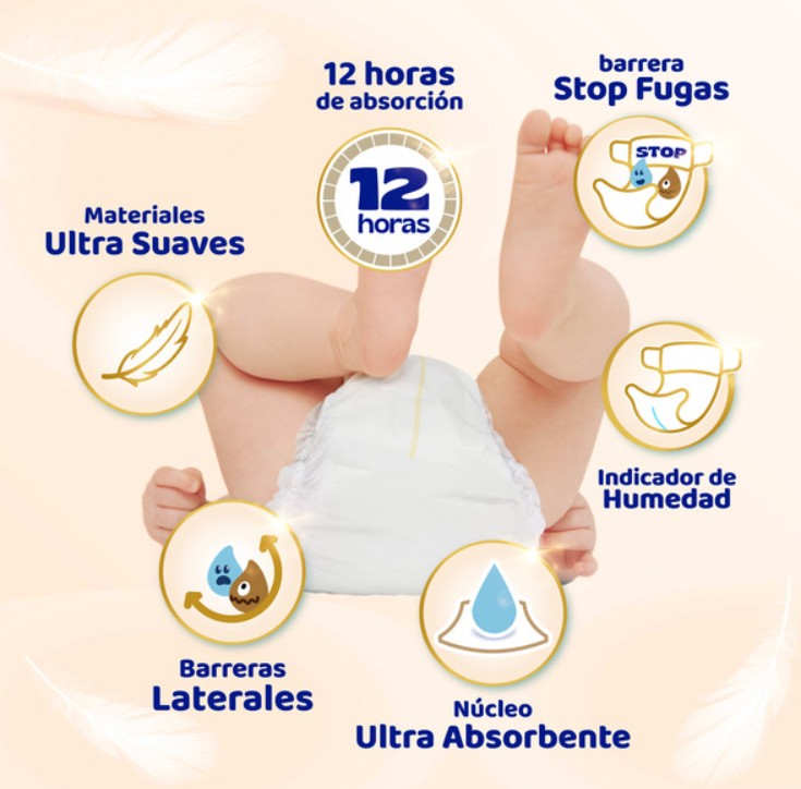 Pañal sensitive con alta absorción Dodot 42 unidades talla 5 de 11 a 16 kg