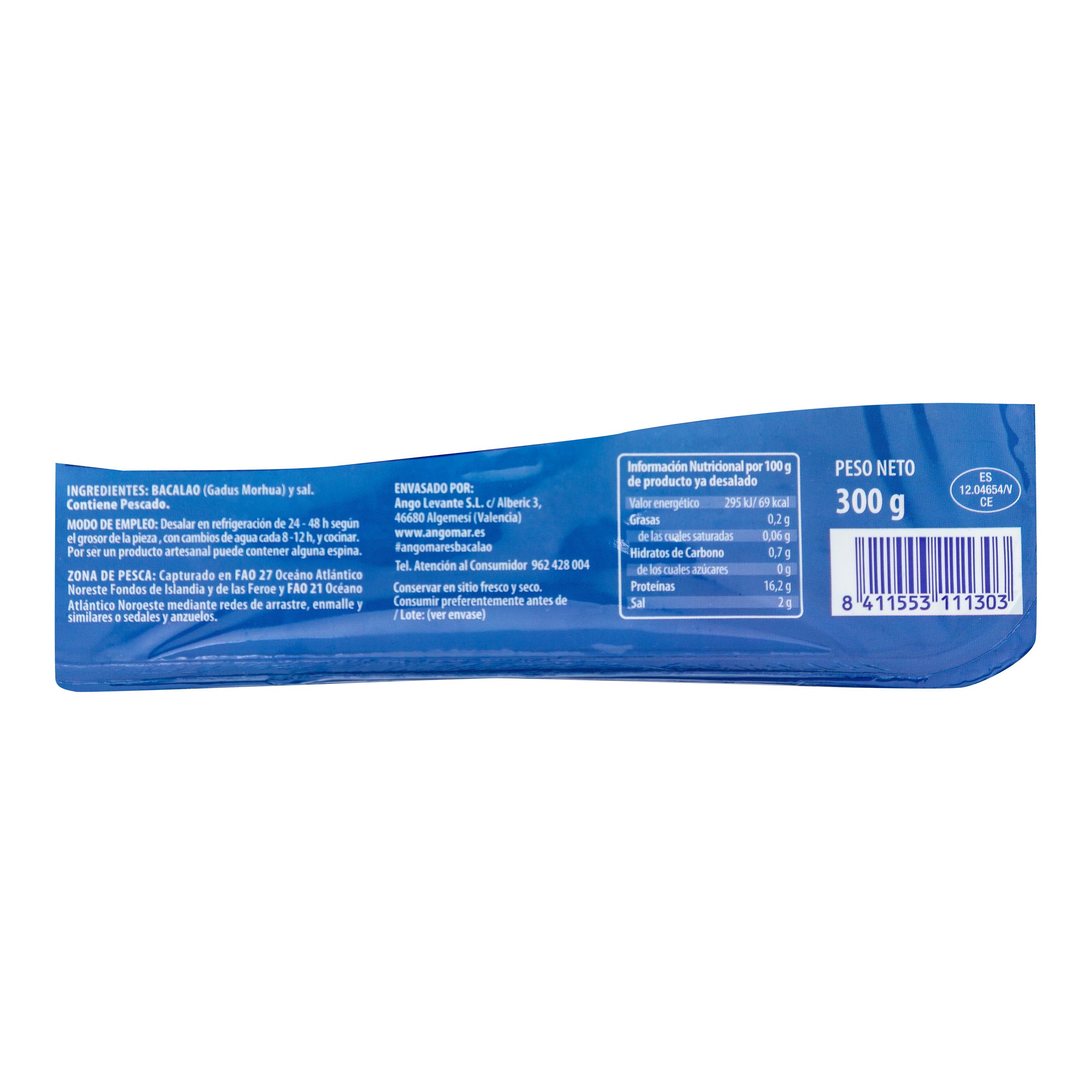 Bacalao en palitos Angomar 300g