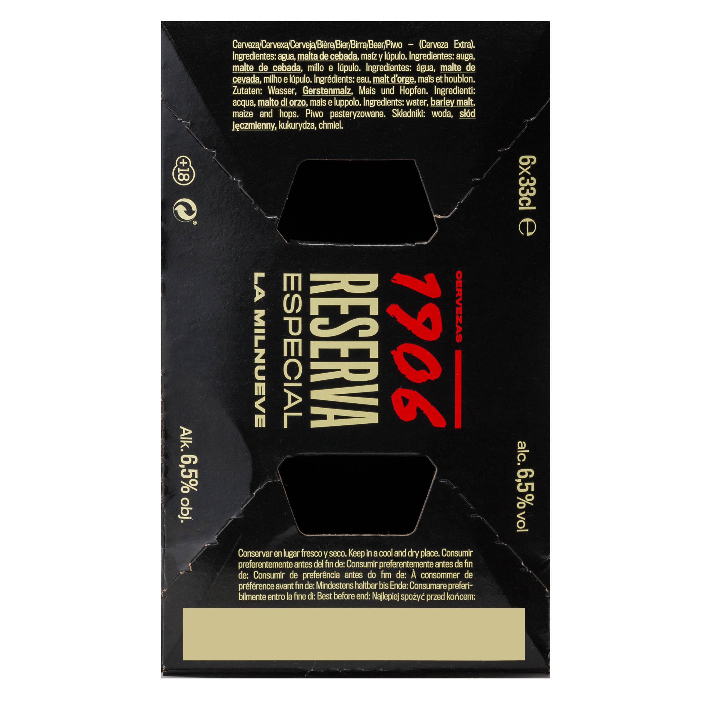 Cerveza dorada 1906 pack 6 botellas 33cl