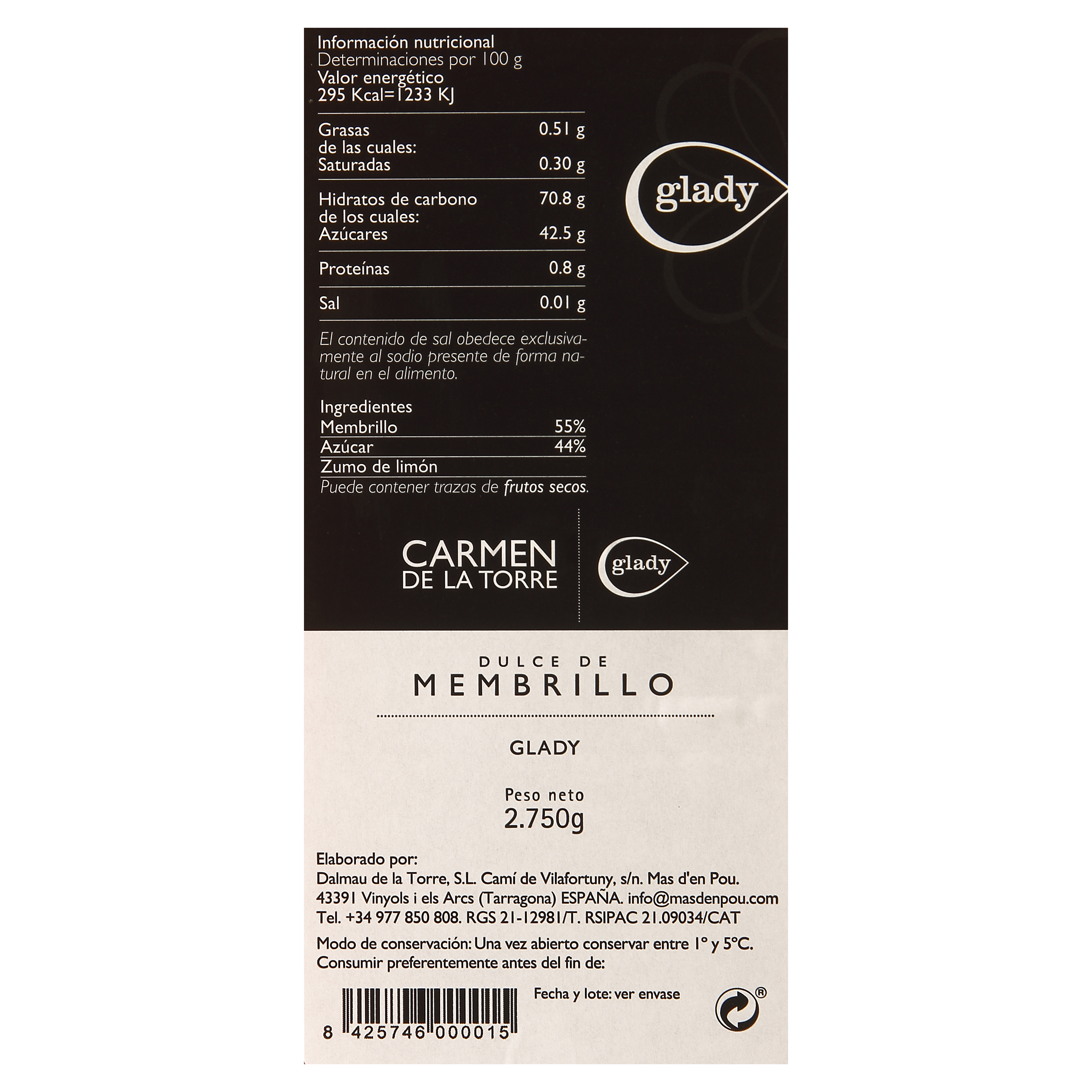Membrillo natural Glady
