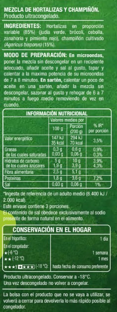 Salteado Alipende verduras 600g
