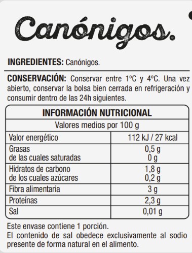 Canónigos Alipende 90 gr