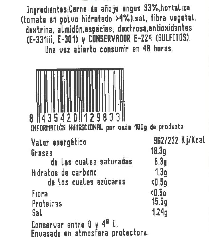 Burger meat de añojo Angus 150g