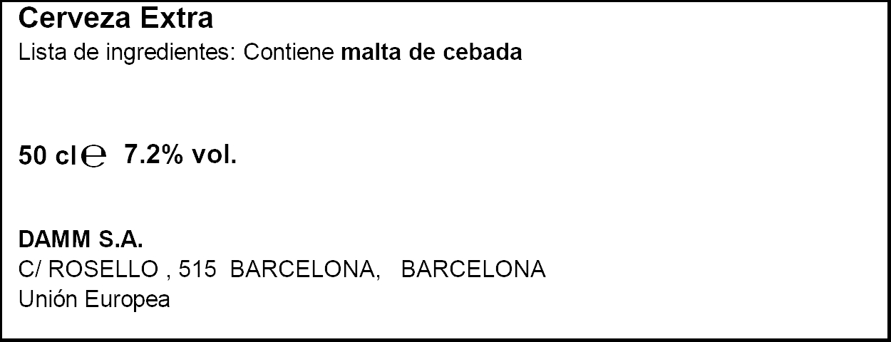 Cerveza doble malta Voll-Damm 50cl