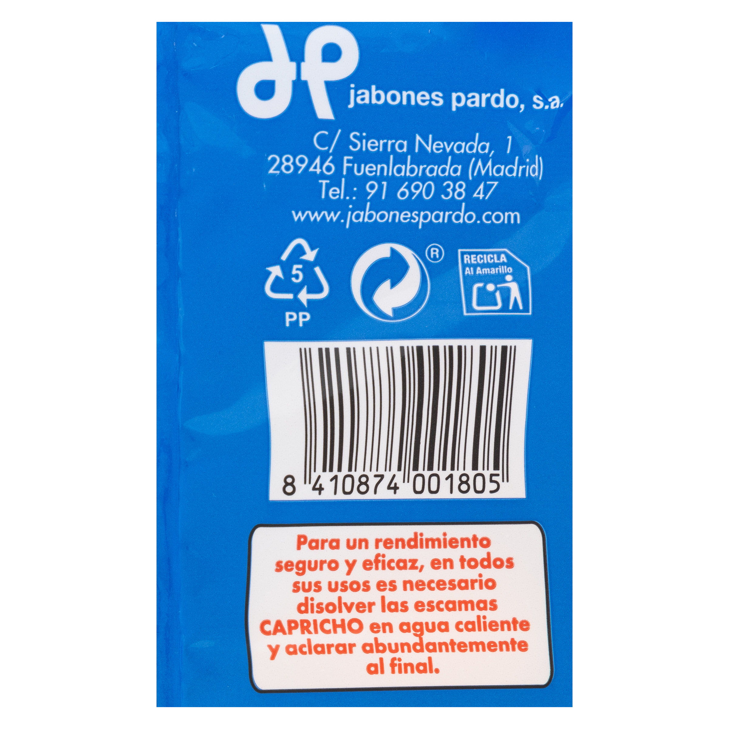 Jabon puro capricho 500g en escamas