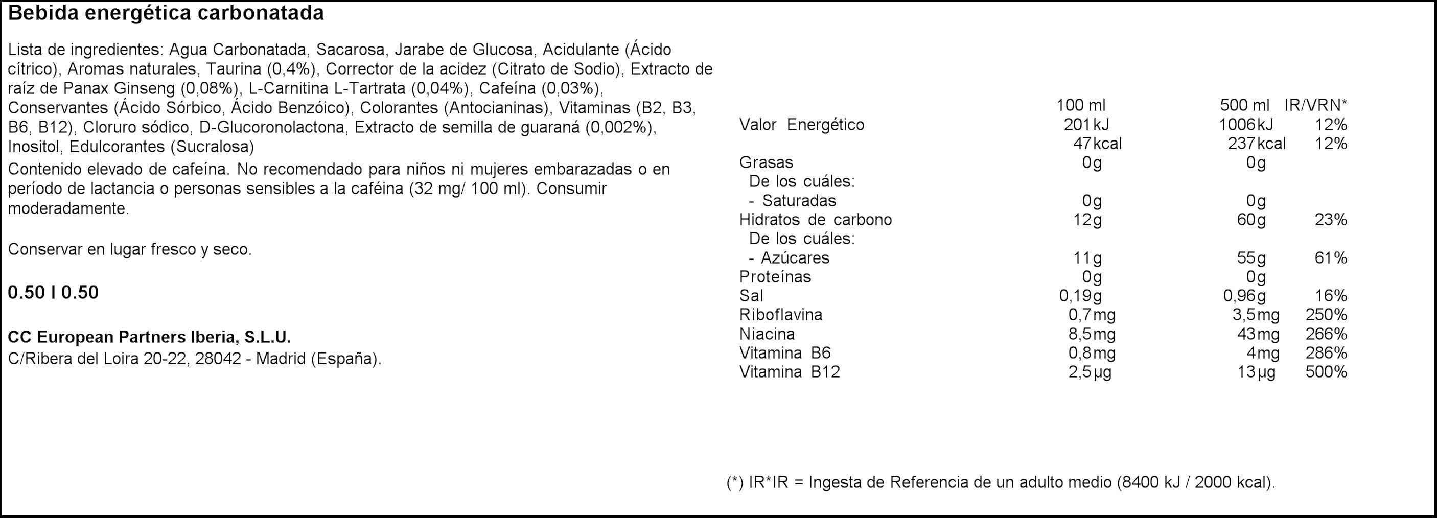 Bebida energética Monster Energy 50cl pack 4 green lata taurina ginseng