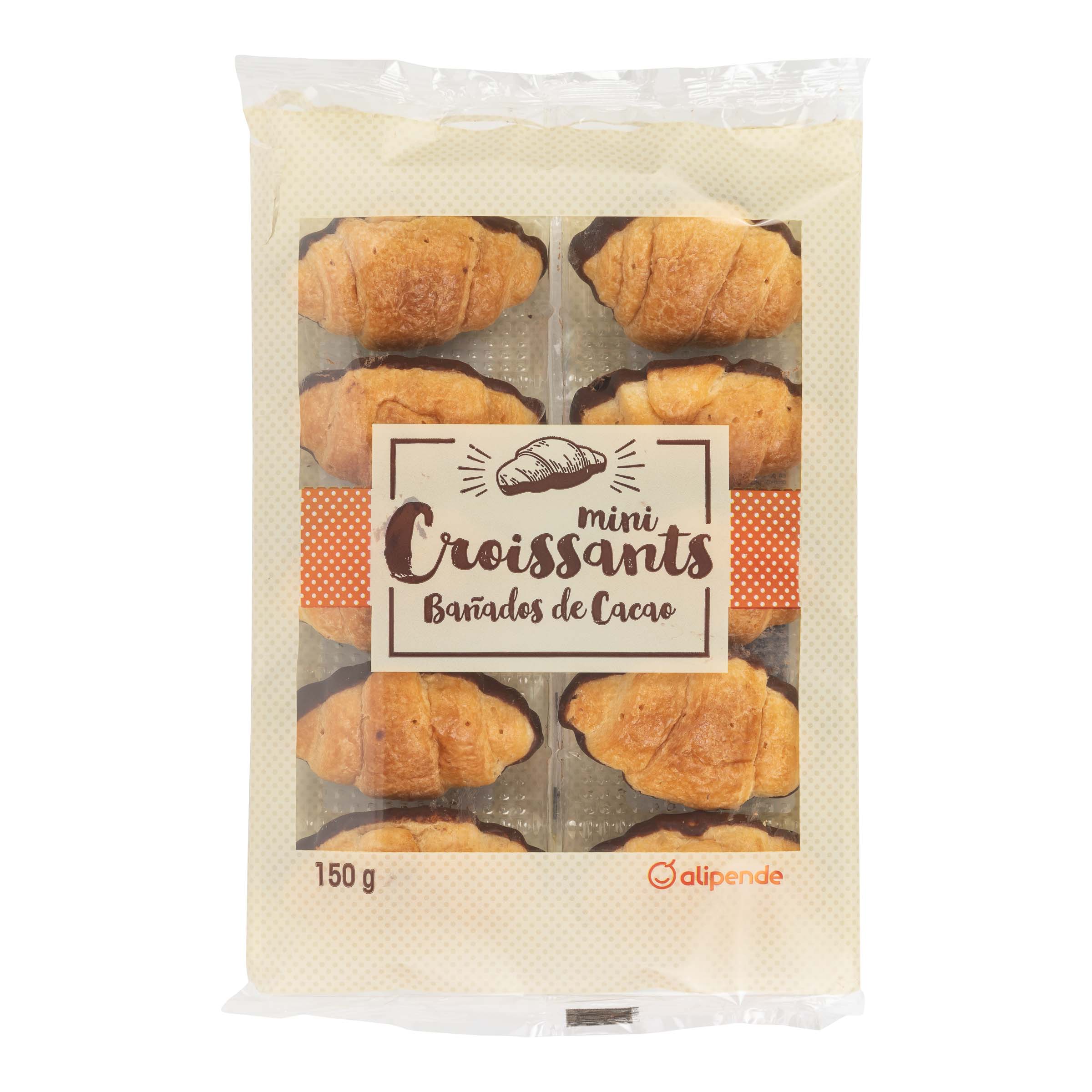 Mini croissants Alipende 150g con medio baño cacao