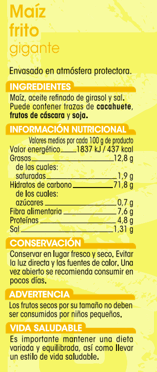 Maíz frito gigante Alipende 150g