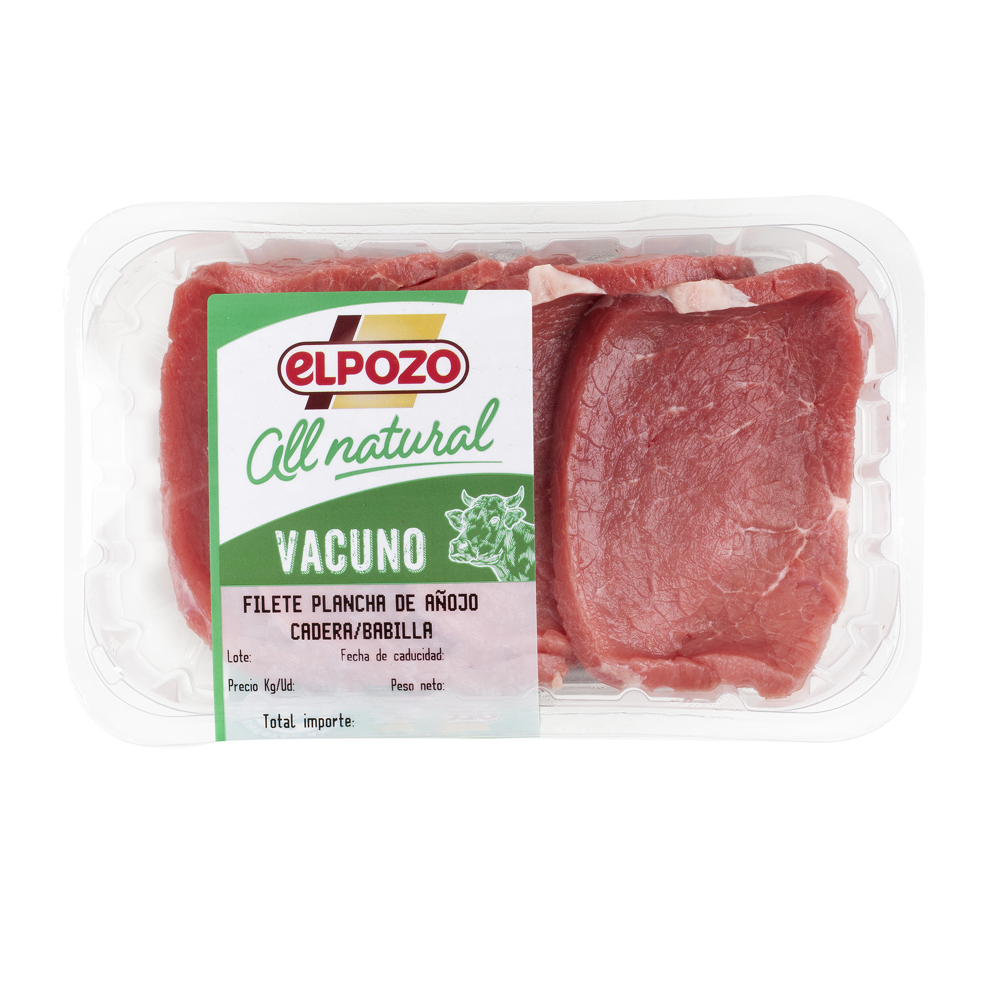 Filete Anojo Filete de añojo plancha All Natural ElPozo 350g aproximadamente | Ahorramas